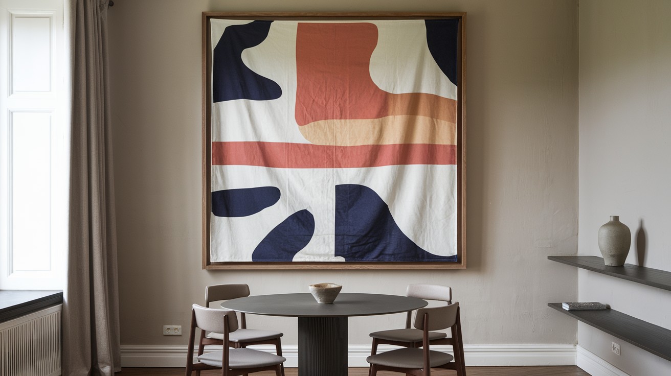 Large-Scale Framed Fabric Art