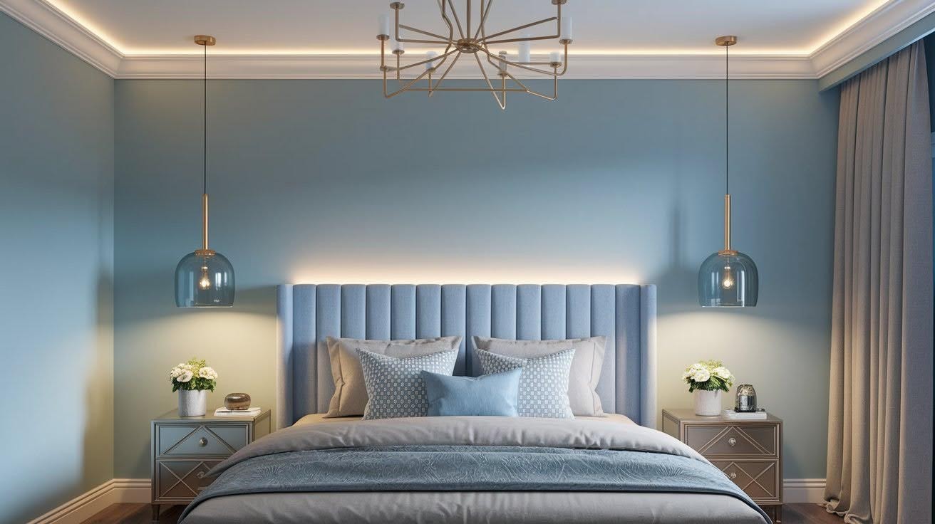 Lighting Ideas for Light Blue Bedrooms
