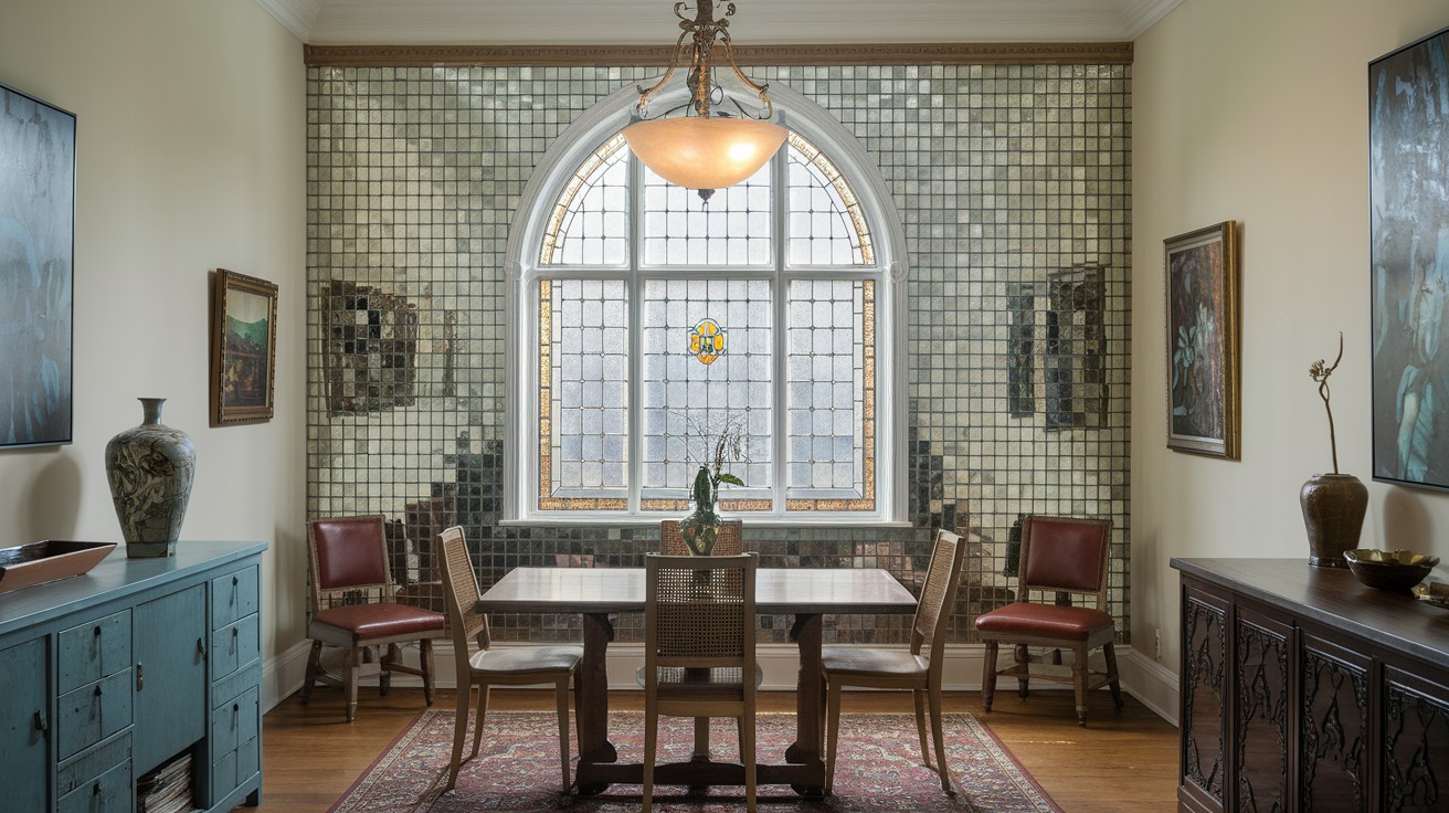 Mirrored Wall Tiles to Expand the Space