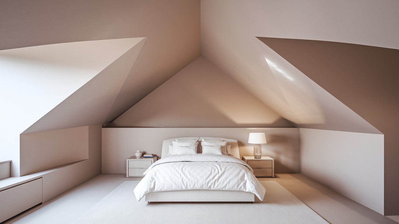 Paint the Slanted Ceiling the Same as the Walls for Cohesion