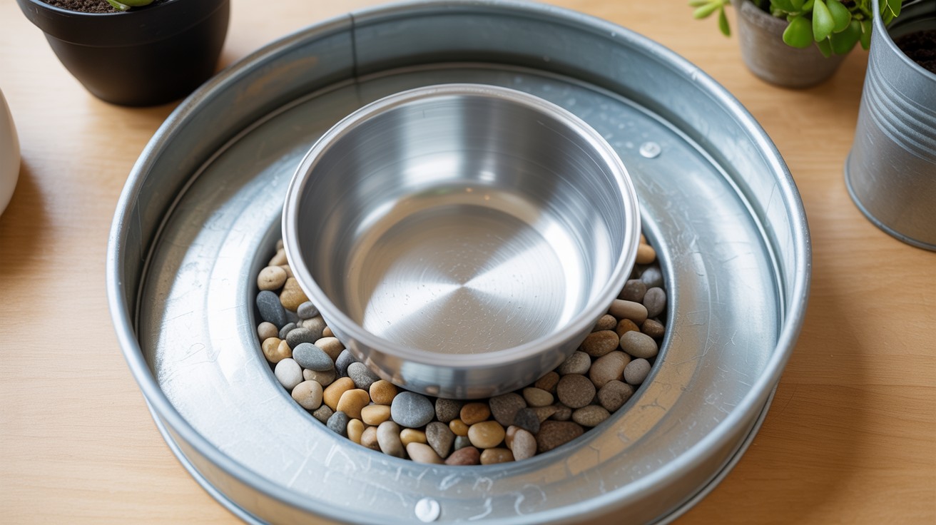 Place the Plastic Bowl in the Tray 
