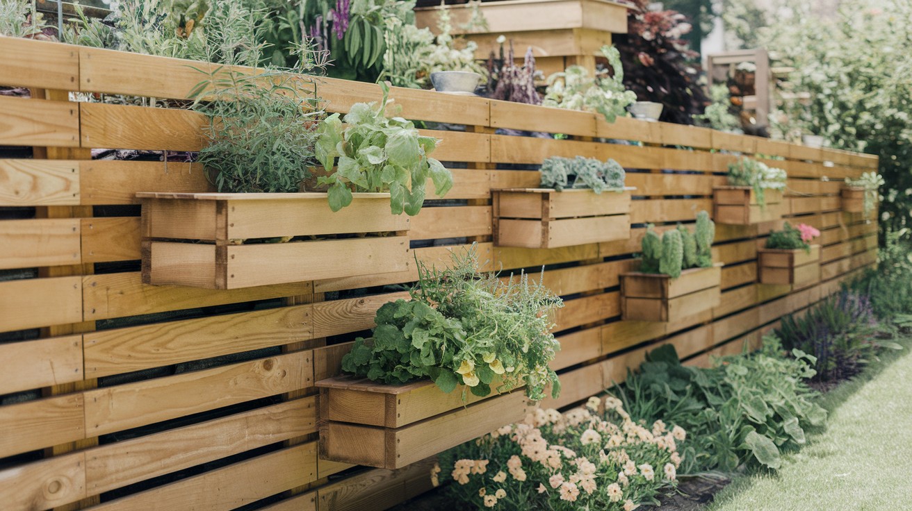 Planter Boxes Attached at Stepped Levels