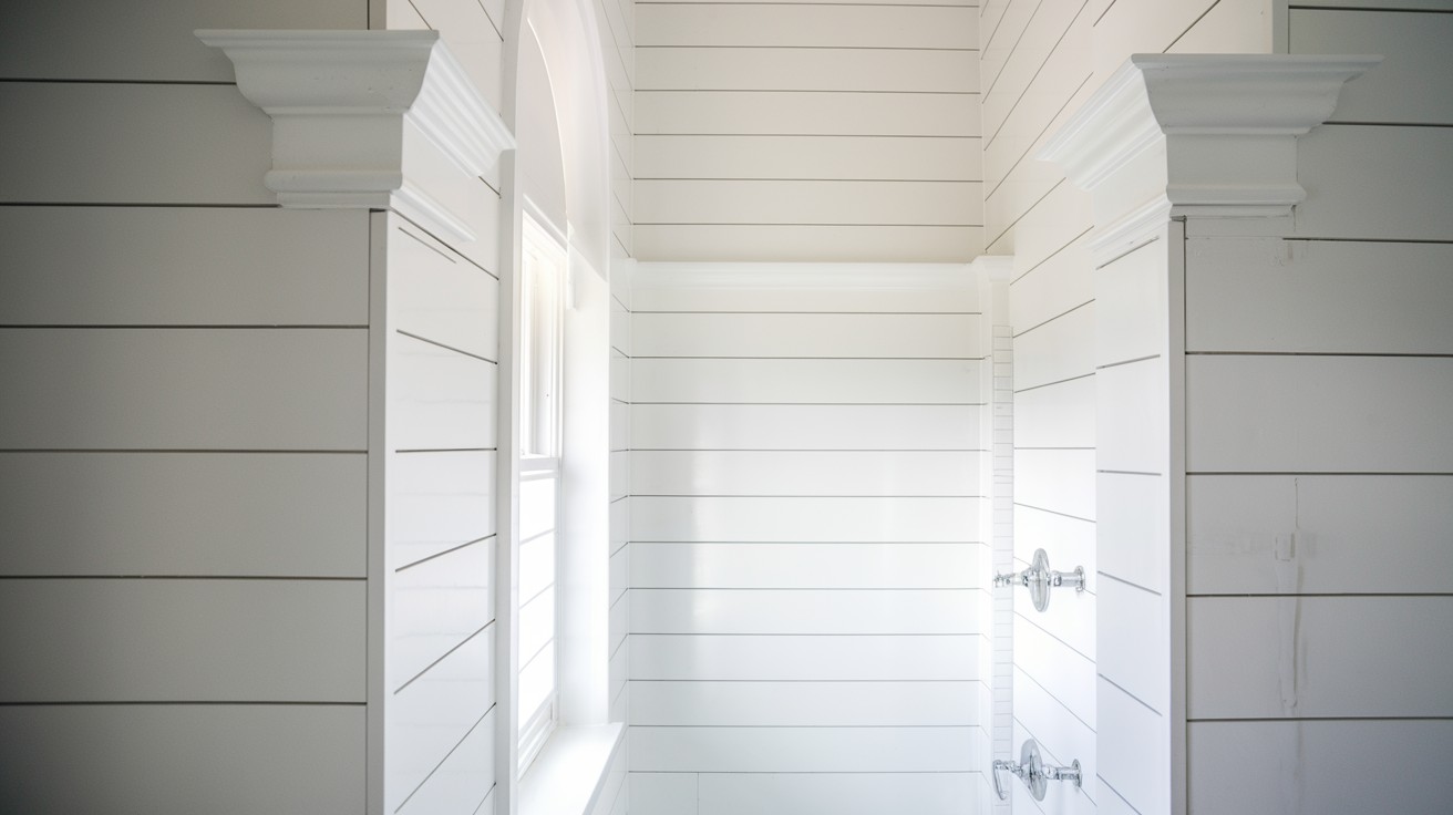  Quarter-Round Corners in Shiplap Bathrooms