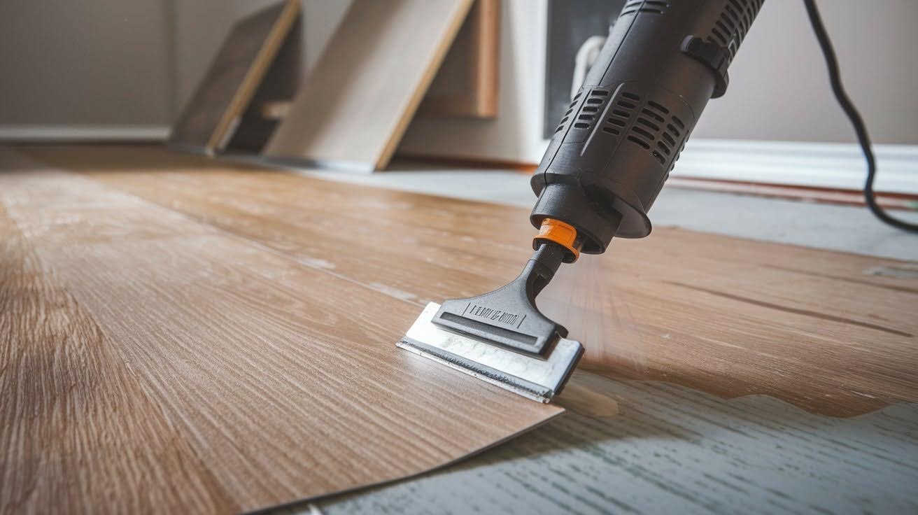 Removing Glue-Down Vinyl Plank Flooring