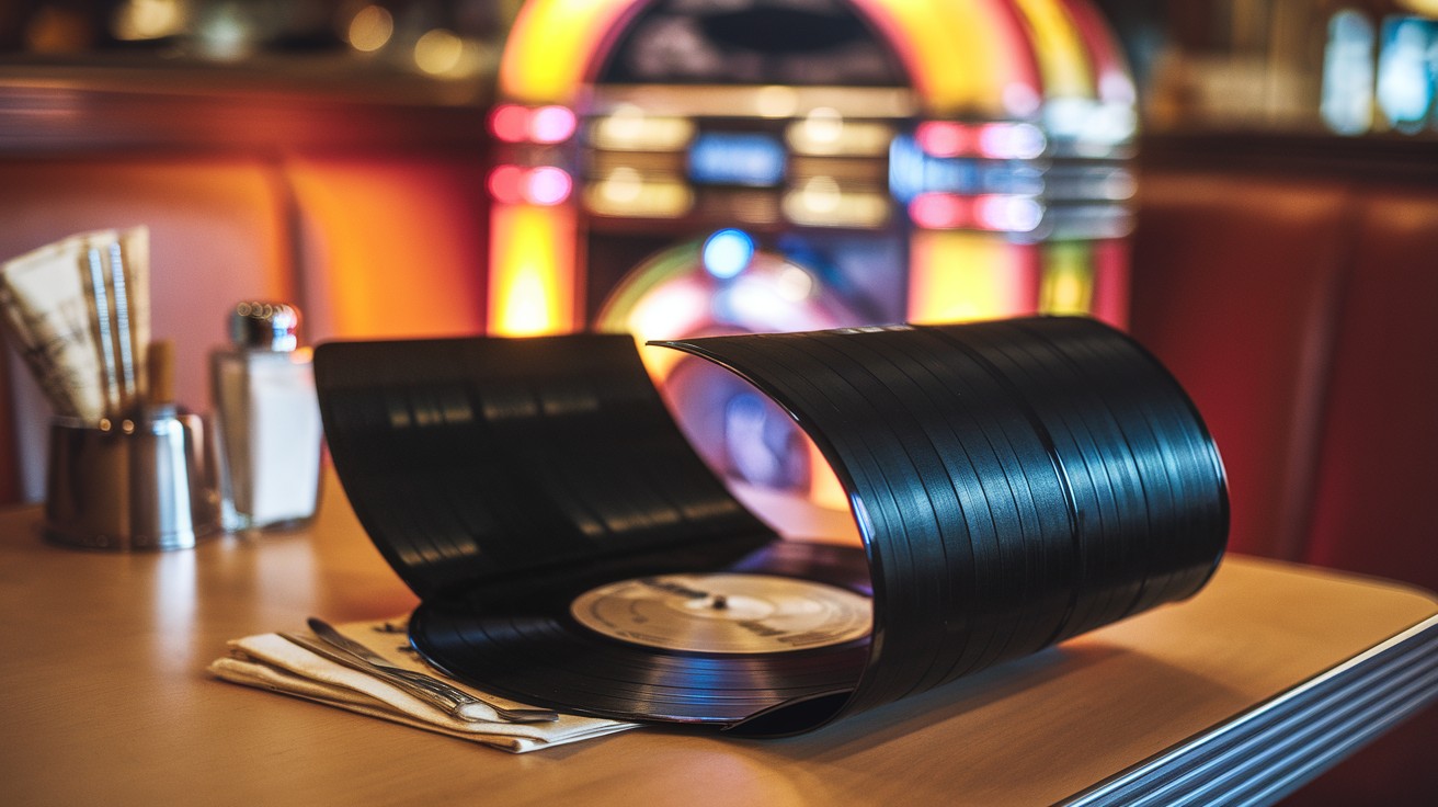 Repurposed Vinyl Record Holder