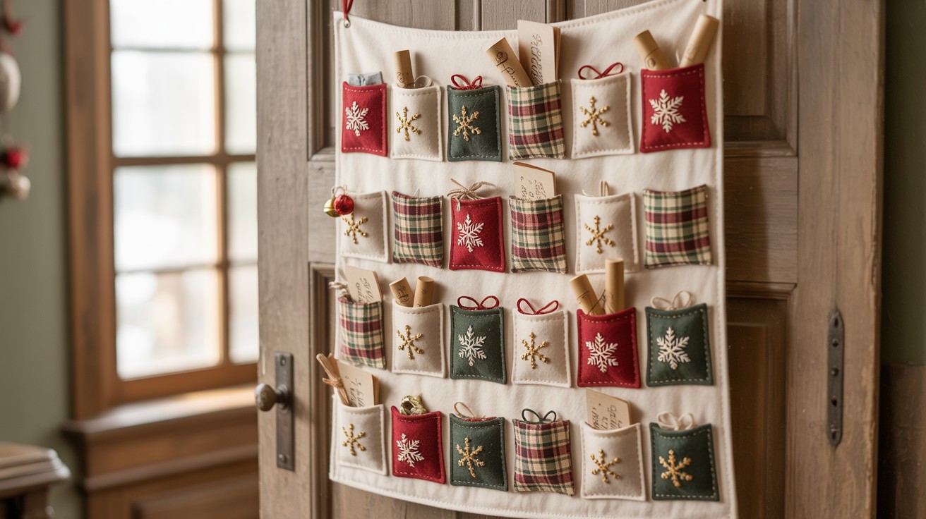 Reusable Fabric Pockets Calendar