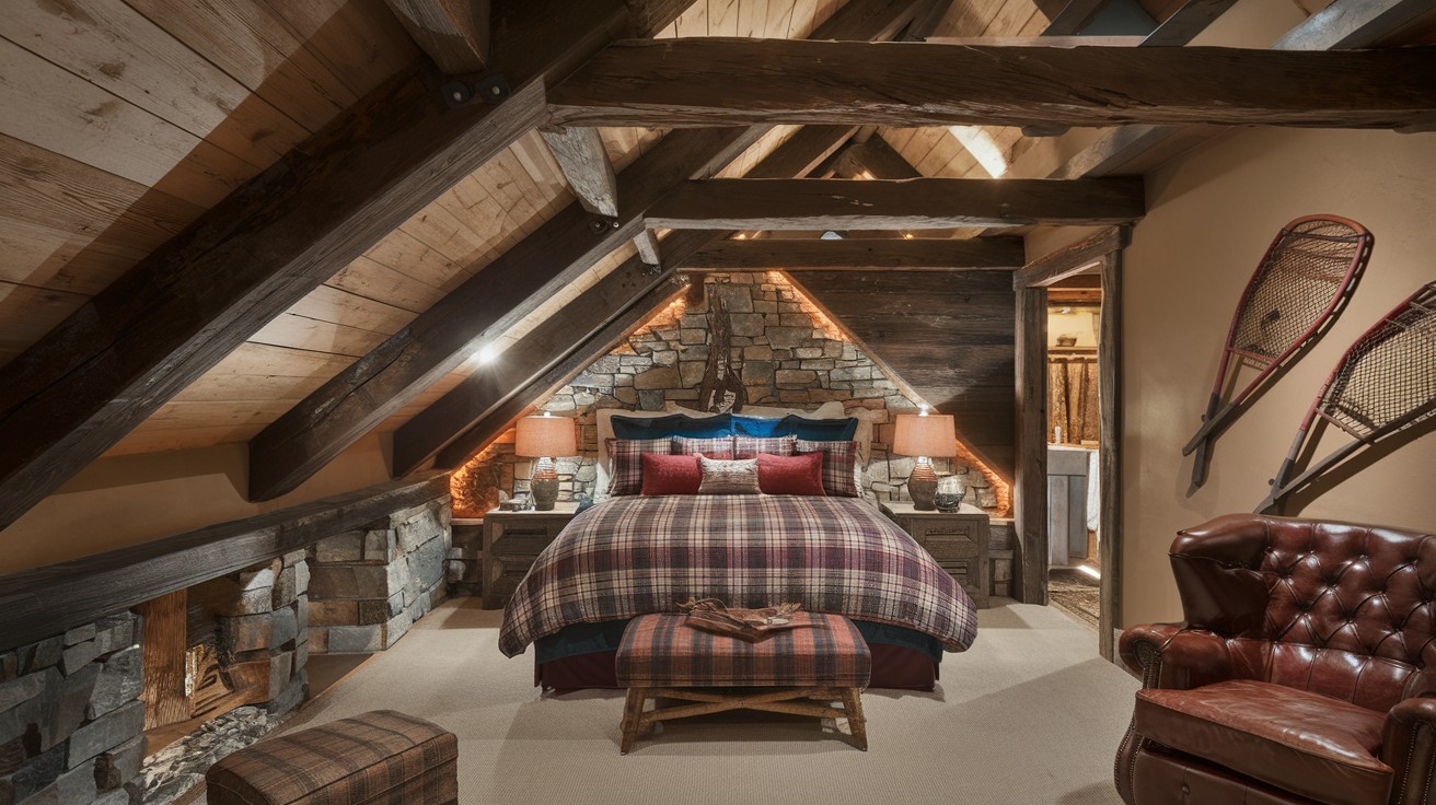Rustic Chalet With Exposed Beams and Warm Woods