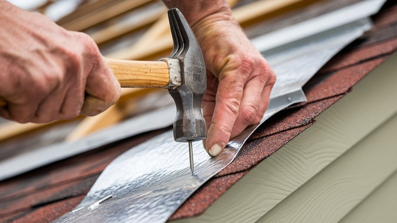 Secure Flashing with Roofing Nails