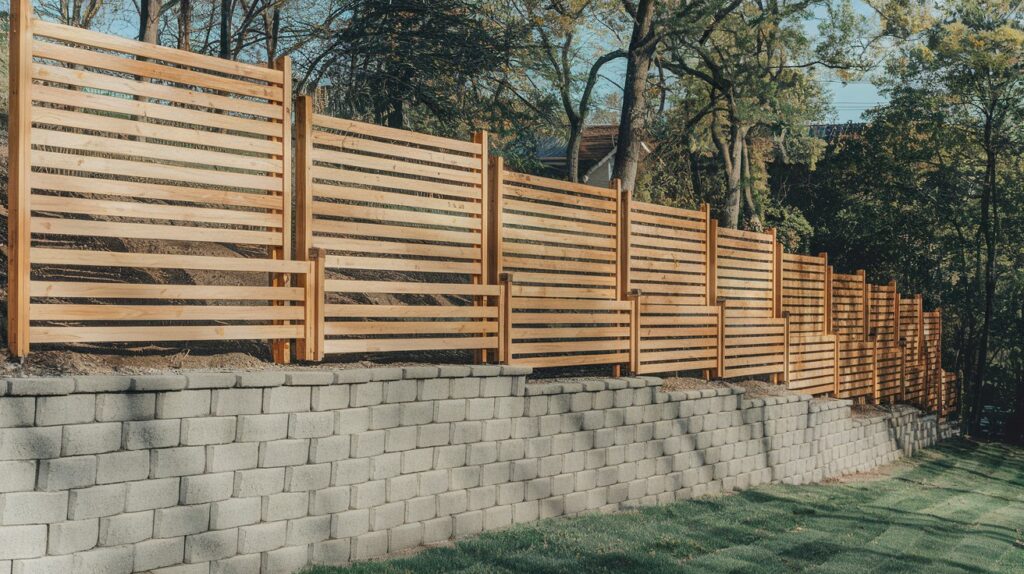 33 Amazing Horizontal Fence on Slope Ideas + Tips - WillyHomes