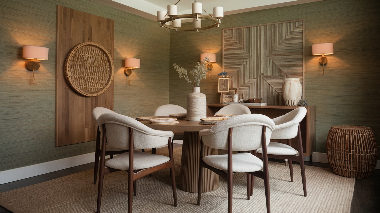 Textured Grasscloth Wallpaper for Subtle Luxury