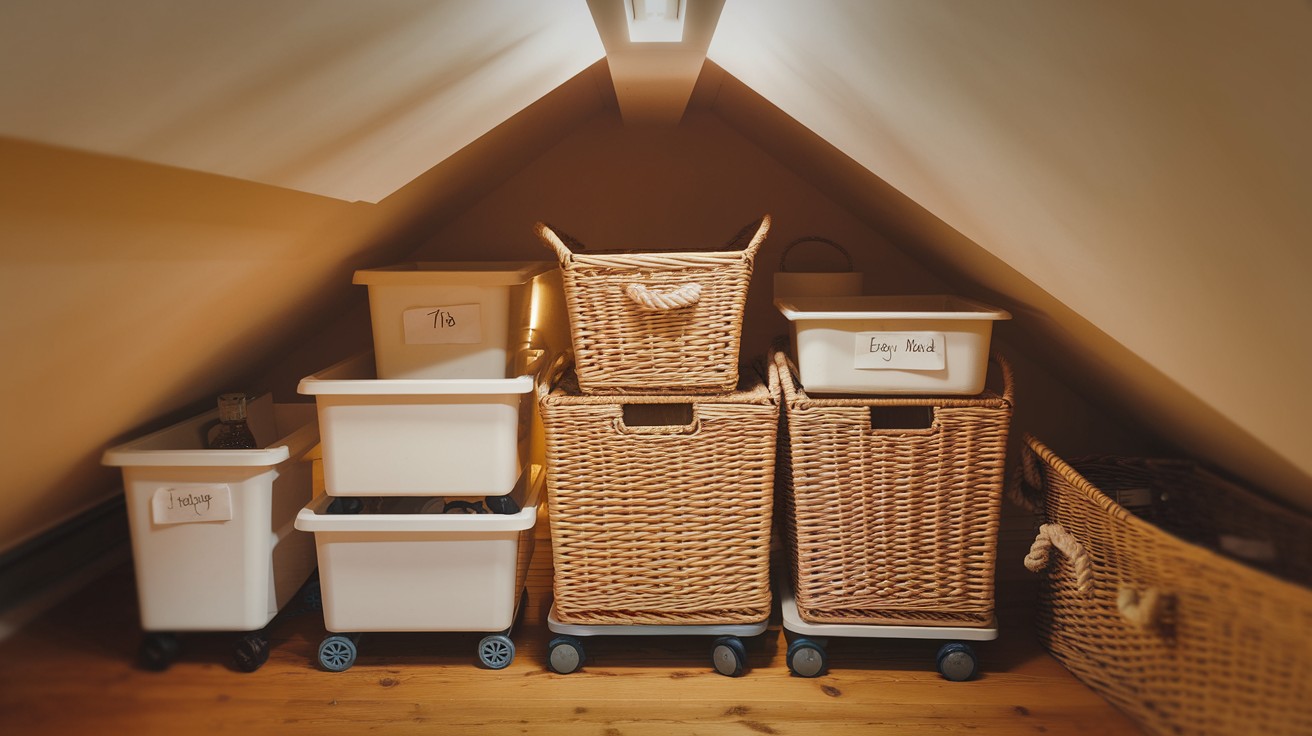 Use Rolling Storage Bins or Baskets in Low-Clearance Zones