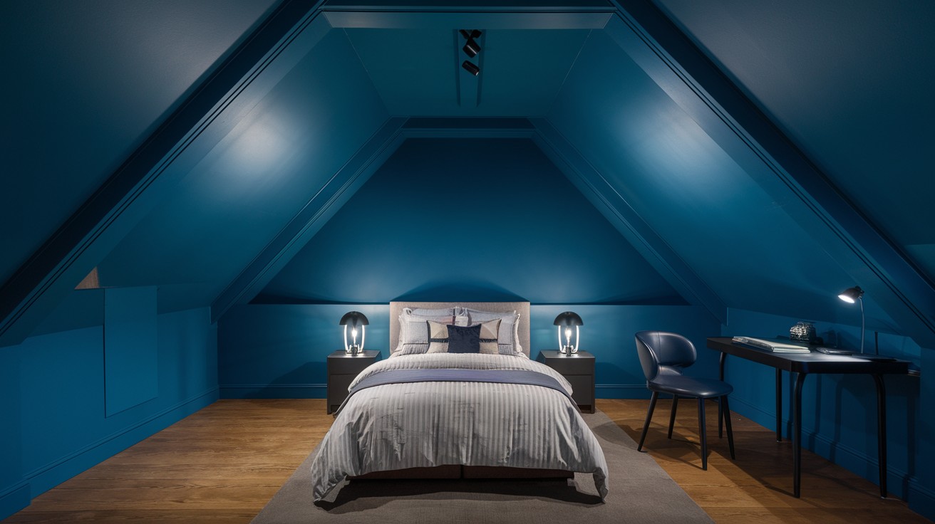 Use a Bold Ceiling Color to Highlight the Architecture