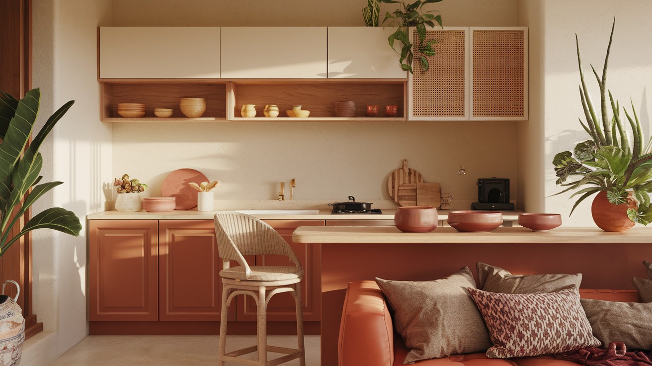  Use a terracotta and cream two-tone palette