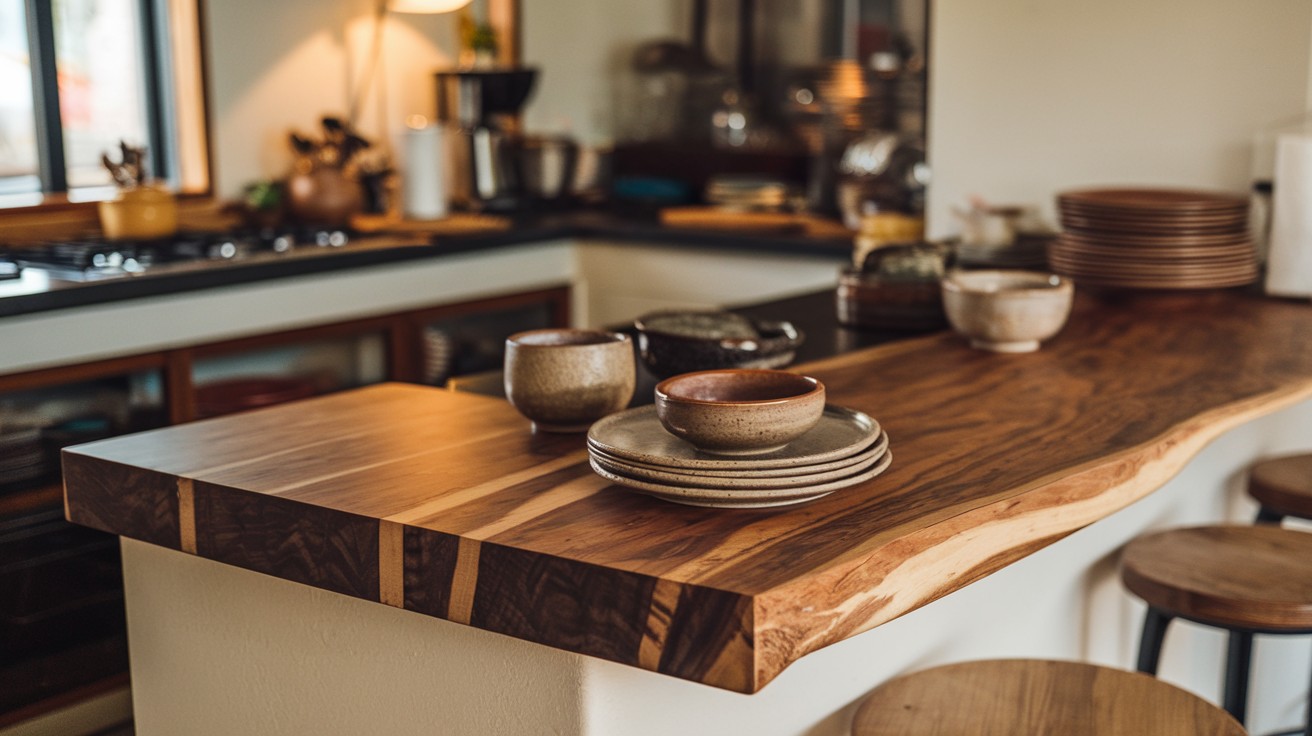  Use butcher block countertops sealed with natural oils