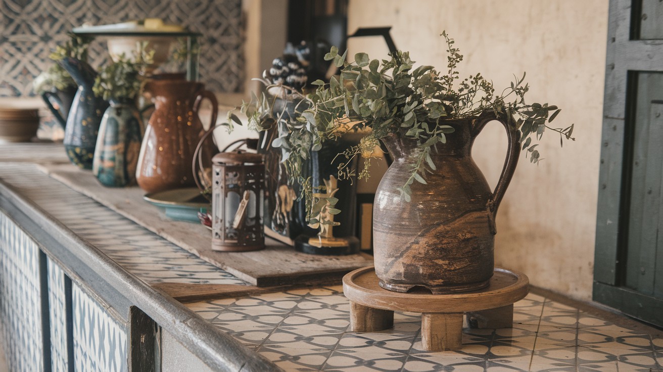 Use vintage pitchers as utensil holders