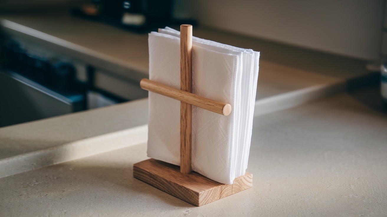 Wooden Dowel Upright Holder