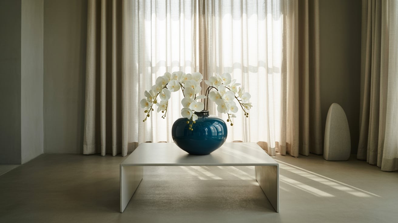 Add a Pop of Color with Flowers or Art Objects