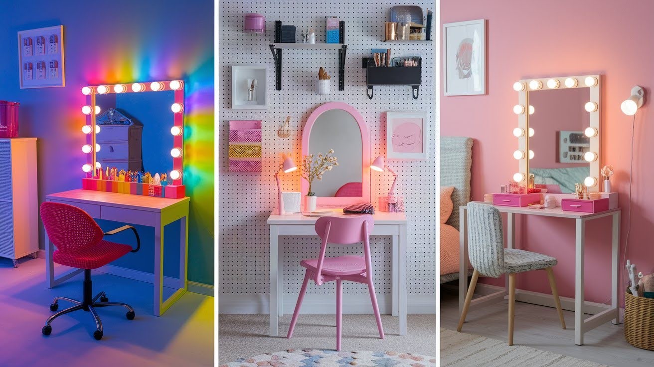 DIY Makeup Vanity for Teen Rooms