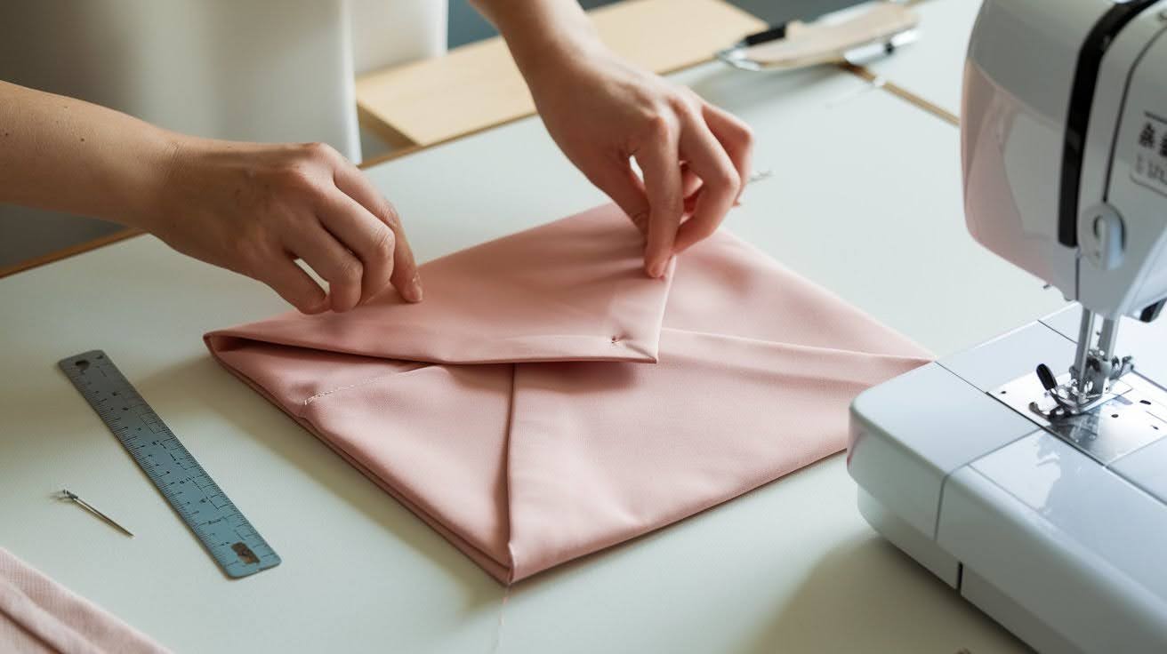  Fold, Pin, and Sew the Pillow Cover