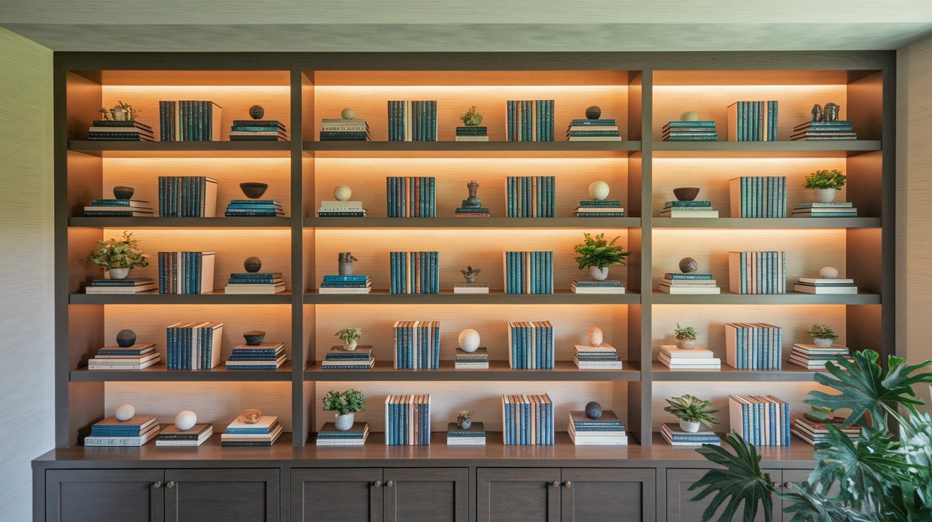  Incorporate Built-In Shelving or Tall Bookcases