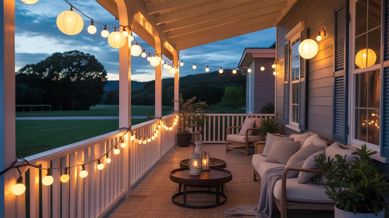Install String Lights or Lanterns