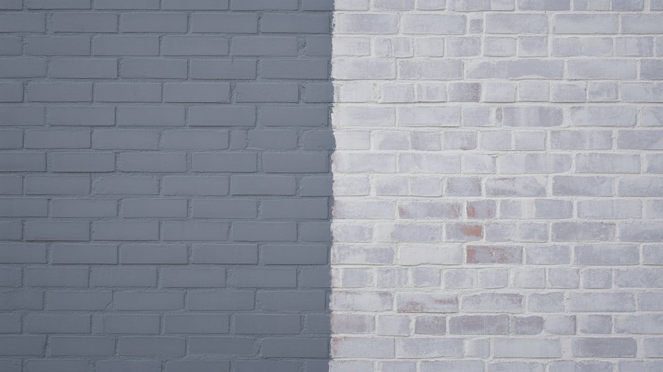Limewash vs Paint Example