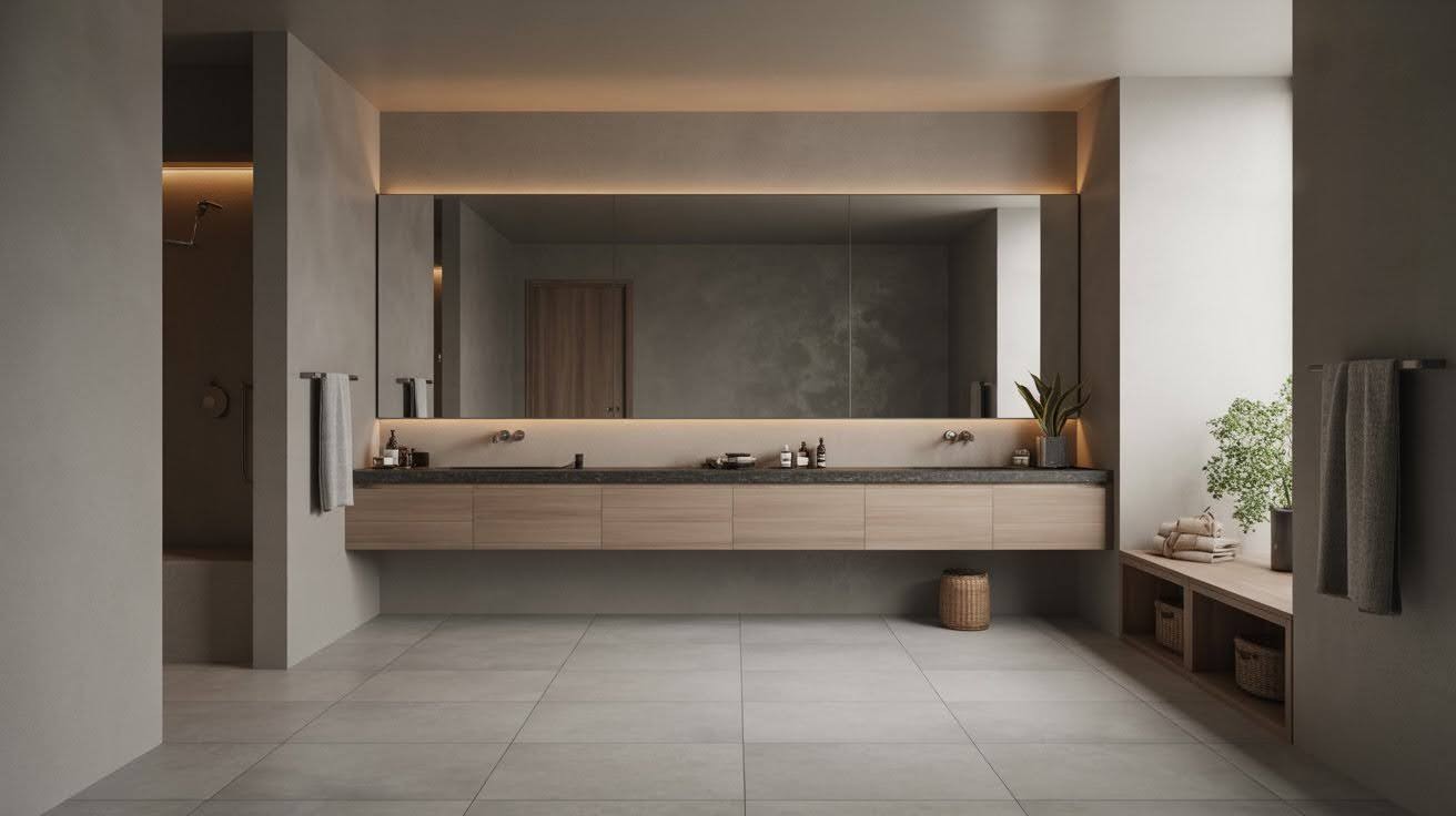 Monolithic Grey Bathrooms