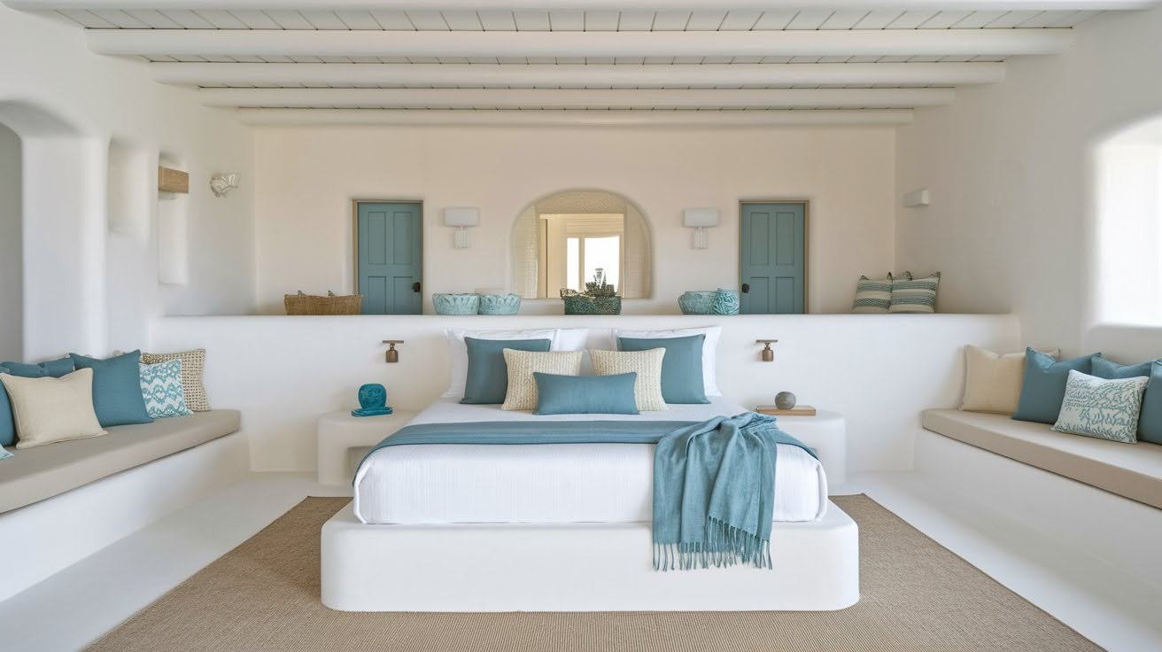 Soft Neutral Color Palette with Ocean-Inspired Accents