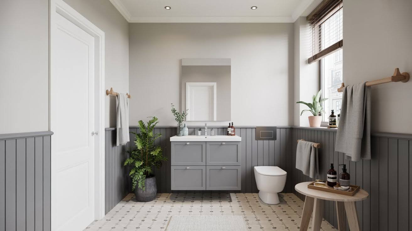Two-Tone Grey Bathrooms