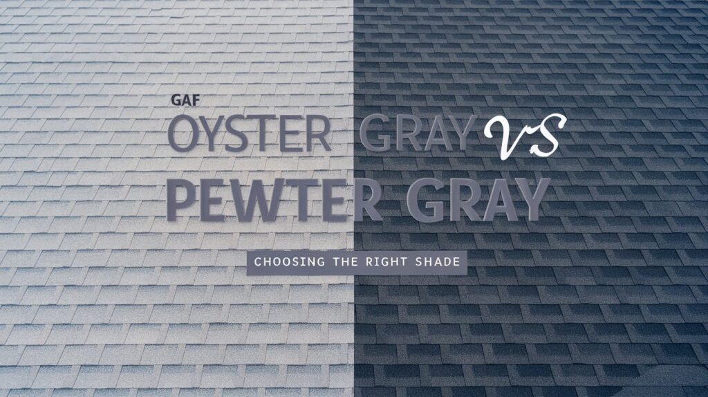 GAF Oyster Gray vs Pewter Gray