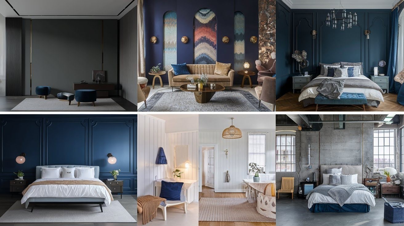 Style-Specific Midnight Blue Bedrooms