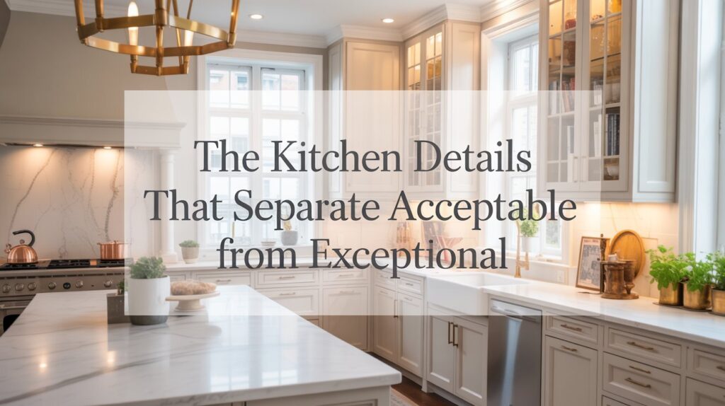 The Kitchen Details That Separate Acceptable From Exceptional the kitchen