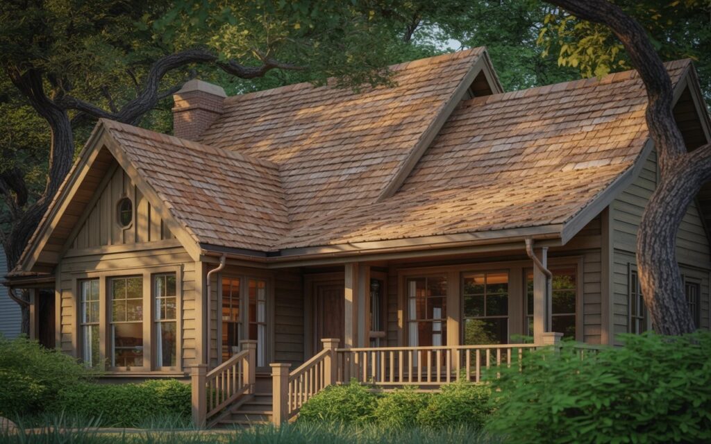 Weathered Shingles Might Actually Be a Design Choice wooden roof