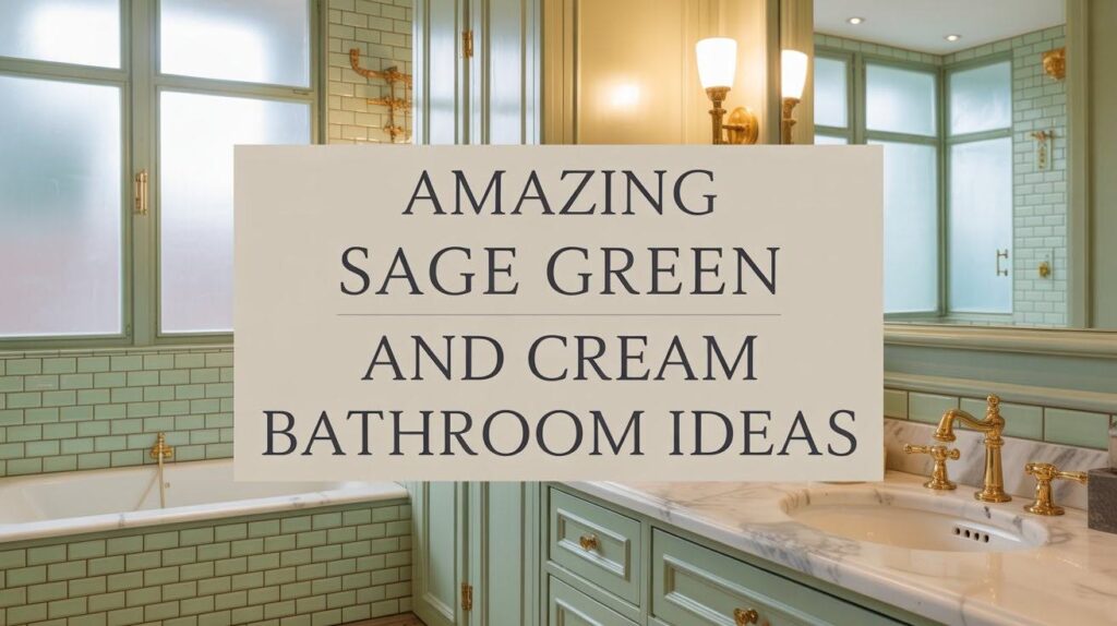 Amazing Sage Green and Cream Bathroom Ideas