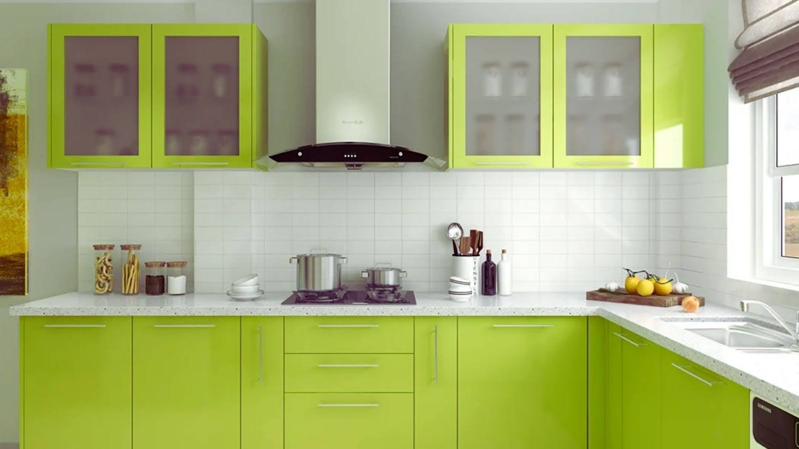 Small & Functional Green Kitchens