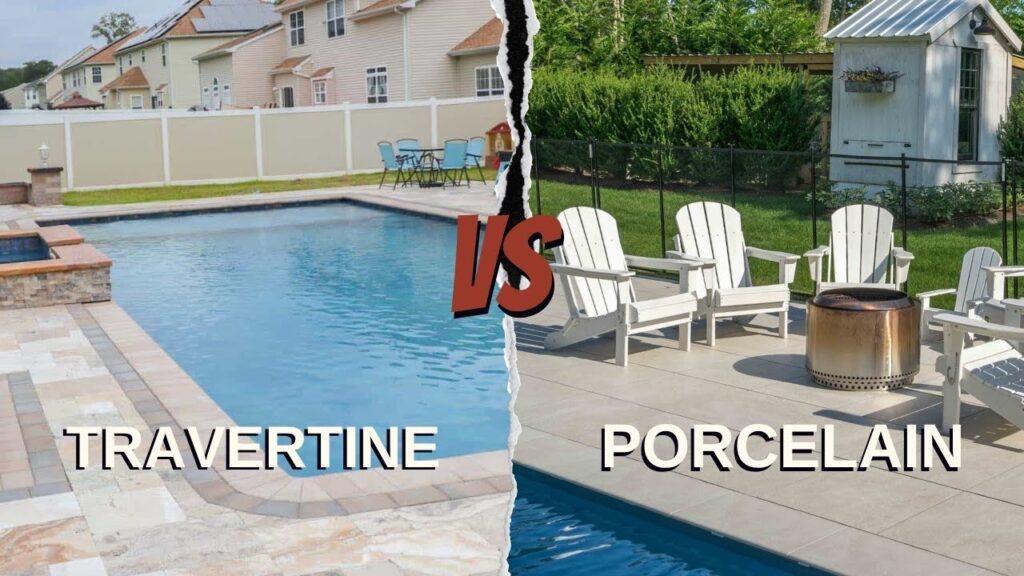 Travertine vs Porcelain Pool Coping