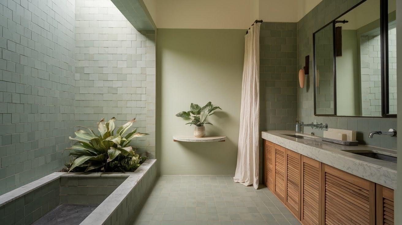 Why Choose Sage Green and Cream for Your Bathroom