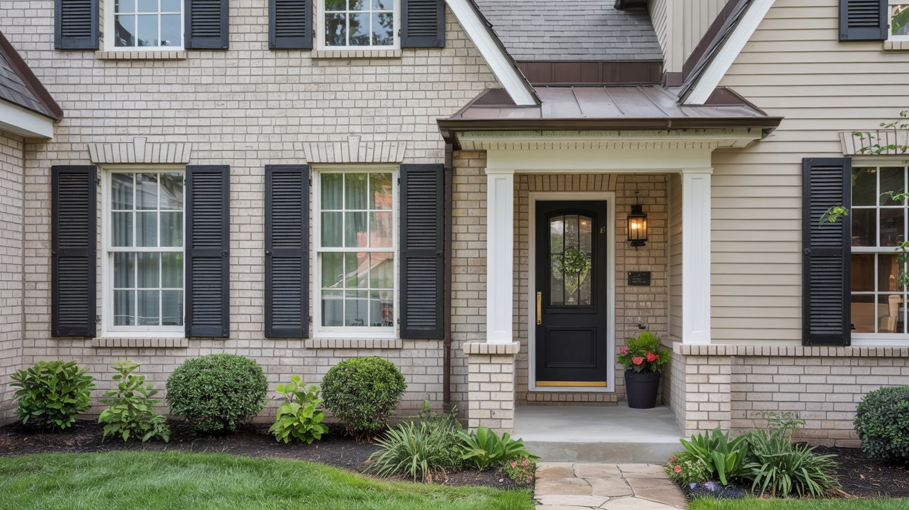 Painted Brick with Matching Vinyl Siding