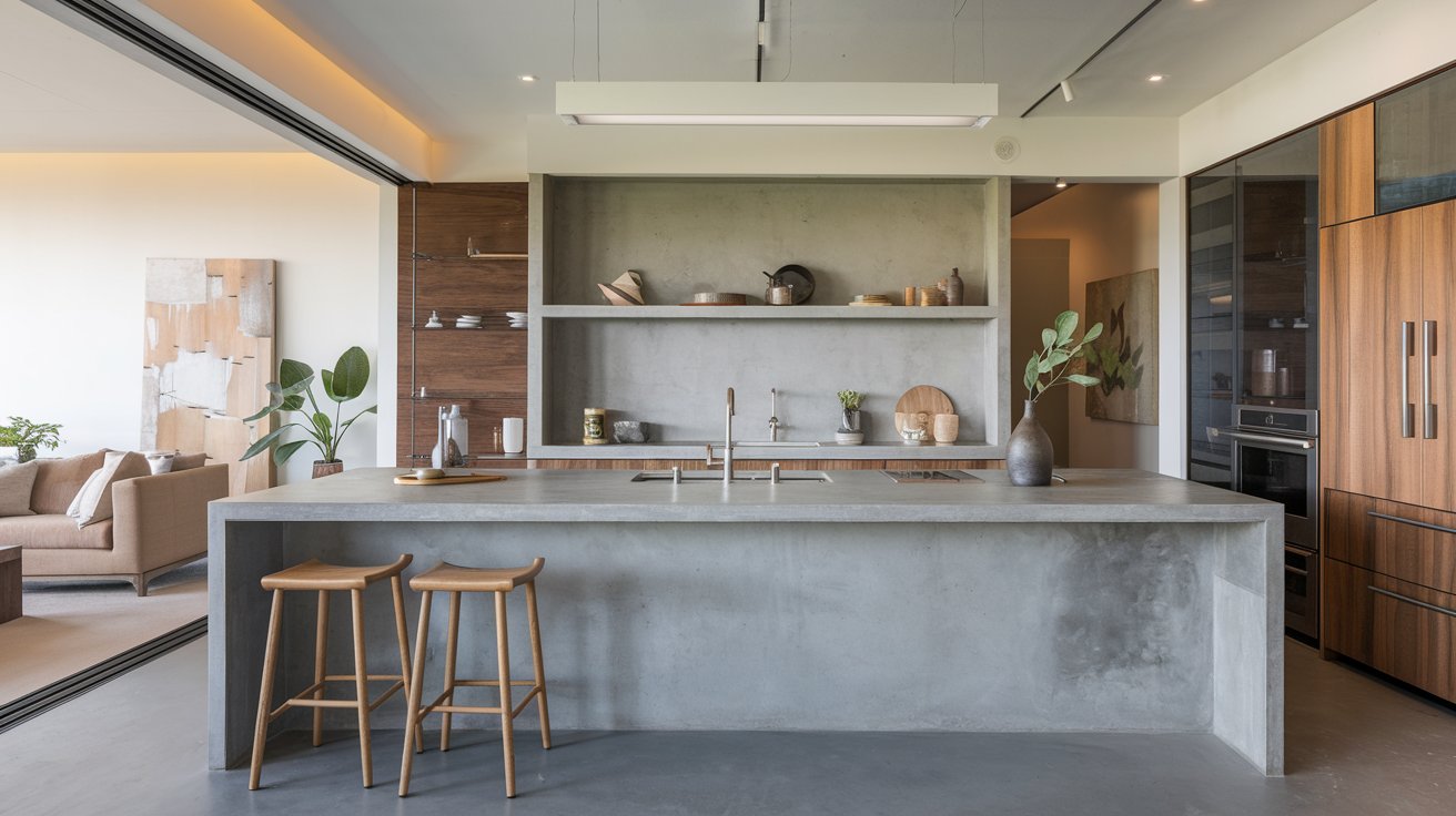 Microcement Kitchen Islands