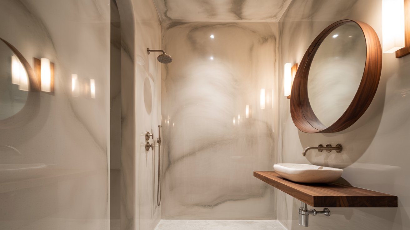 Finishing Touches and Styling Your Venetian Plaster Bathroom