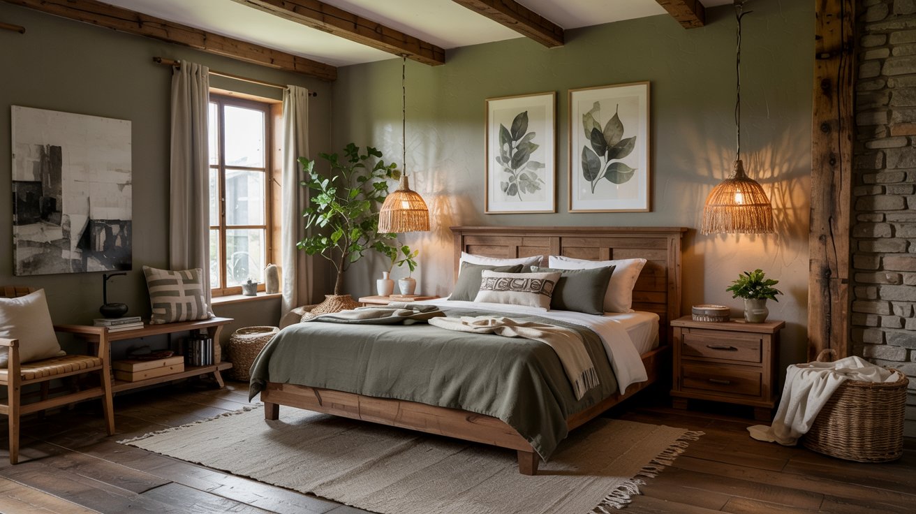 Why Choose Ortive Green for a Rustic Bedroom