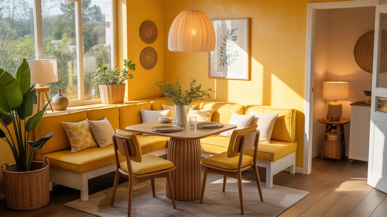 Sunny Yellow Nook for Casual Dining