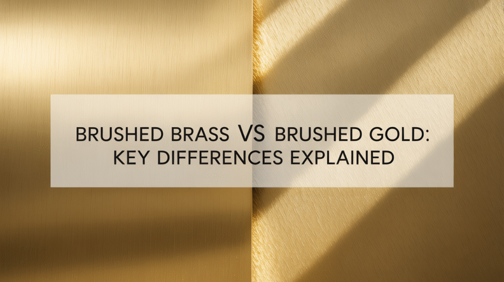 Brushed Brass vs Brushed Gold: Key Differences Explained Brushed Brass vs Brushed Gold