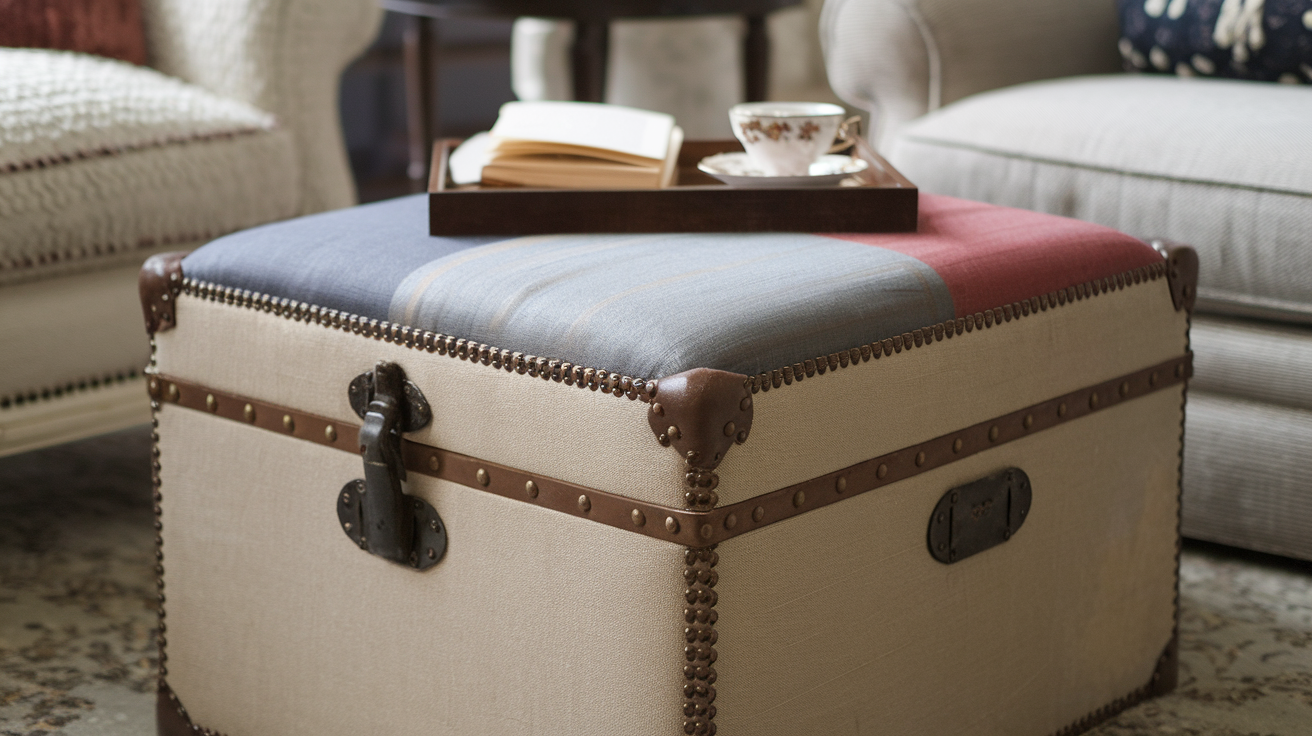 Trunk Ottoman with Cushion Top