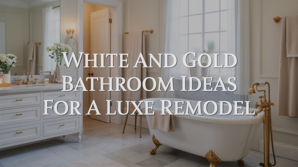 White and Gold Bathroom