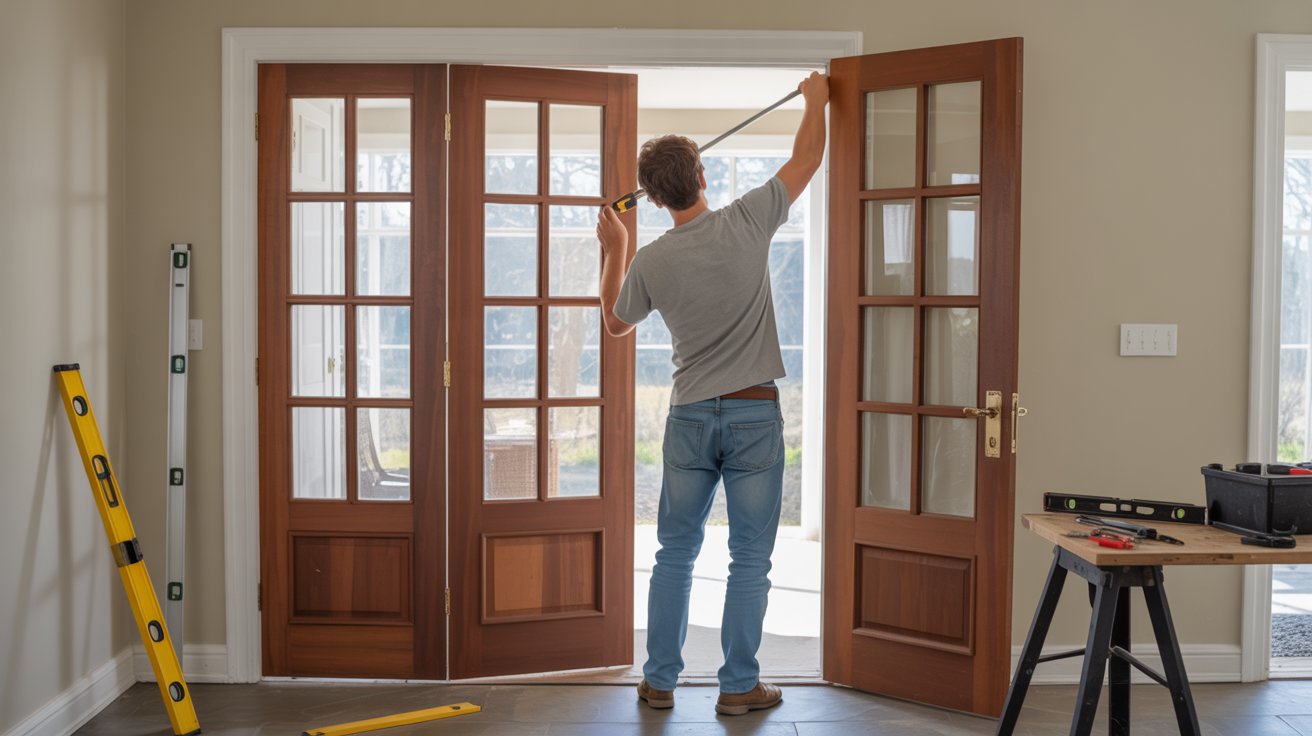 Hang the French Doors
