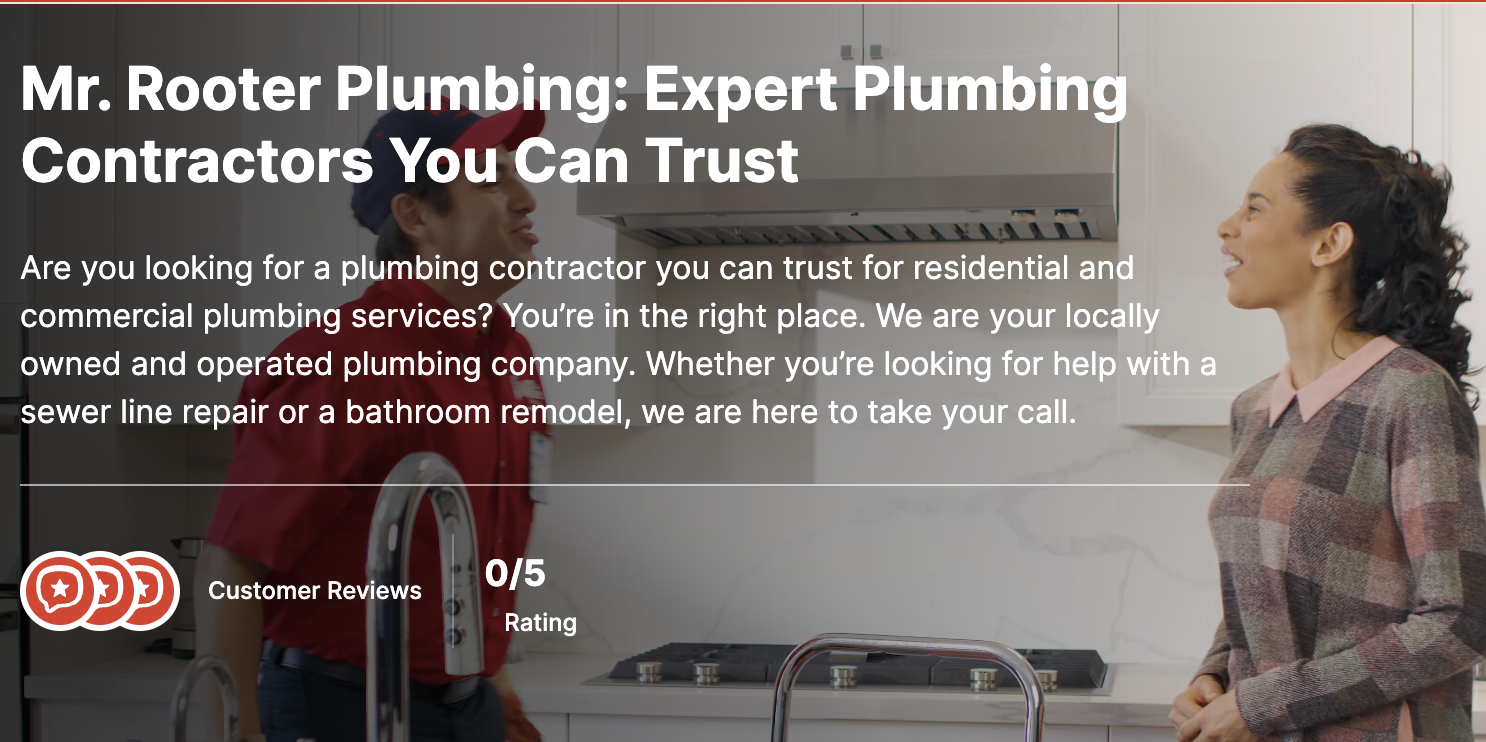 1. Mr. Rooter Plumbing