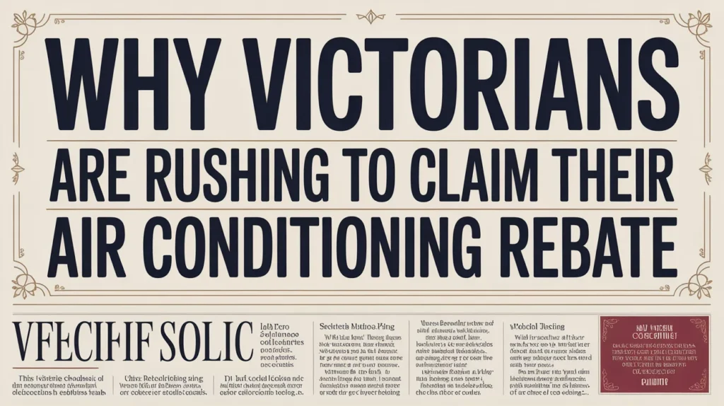 Why Victorians Are Rushing to Claim Their Air Conditioning Rebate russian